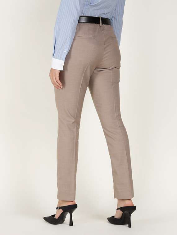 women solid mid rise cigarette pants - 22320746 -  Standard Image - 3