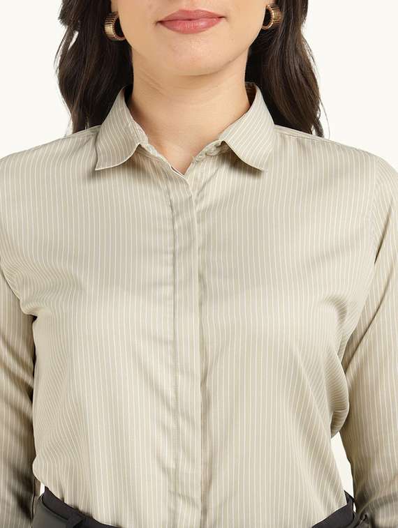 women collared long sleeve regular fit shirt - 22320766 -  Standard Image - 5
