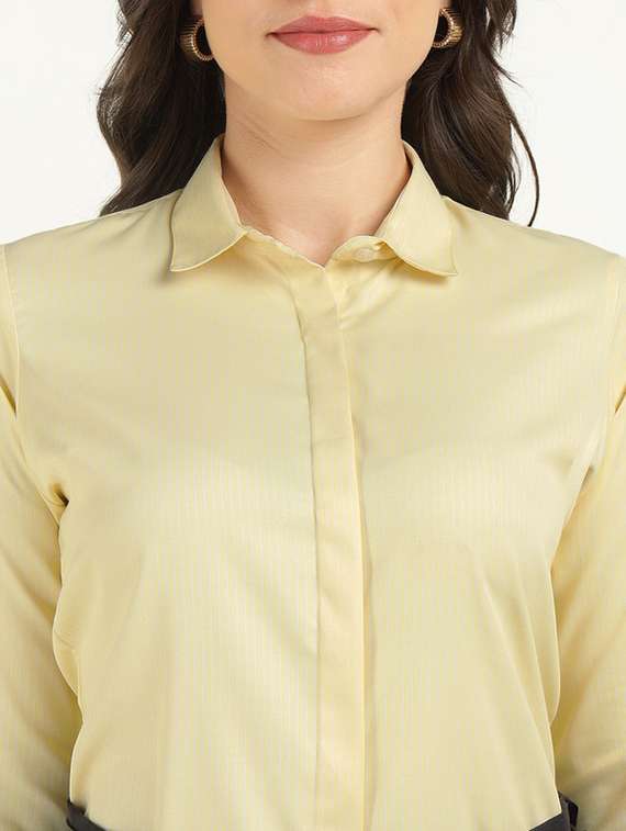 women collared long sleeve regular fit shirt - 22320772 -  Standard Image - 5