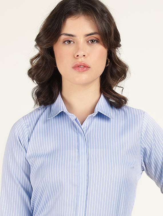 women collared long sleeve regular fit shirt - 22320780 -  Standard Image - 5