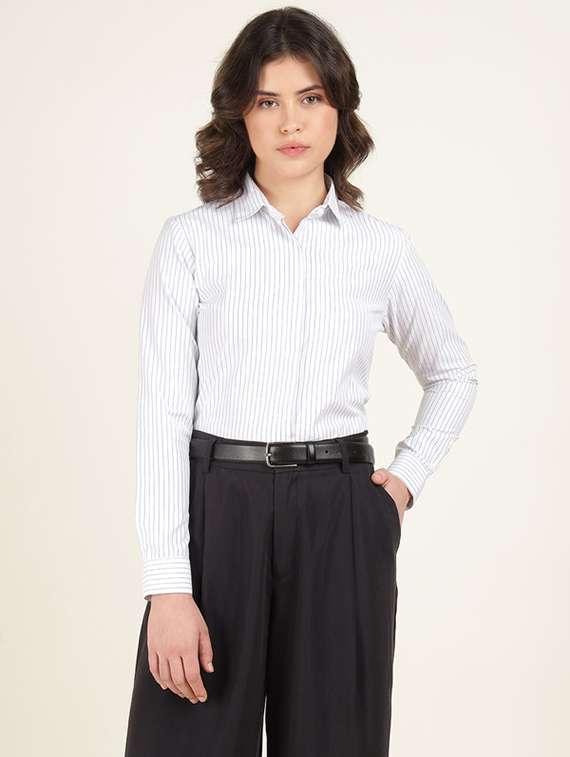 women collared long sleeve regular fit shirt - 22320781 -  Standard Image - 3