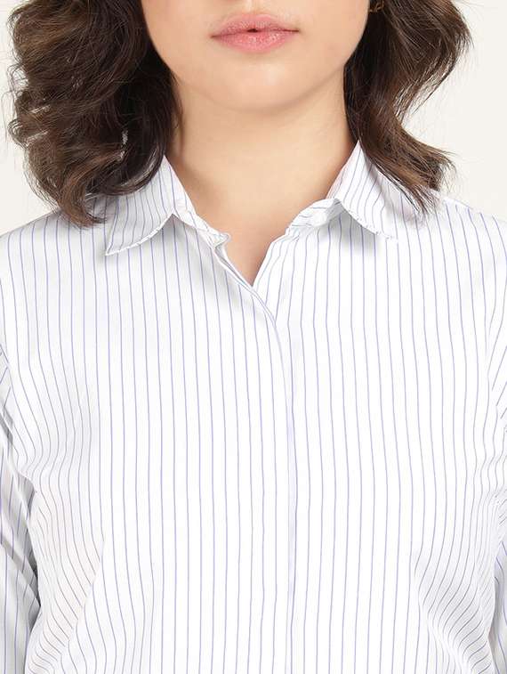 women collared long sleeve regular fit shirt - 22320781 -  Standard Image - 5