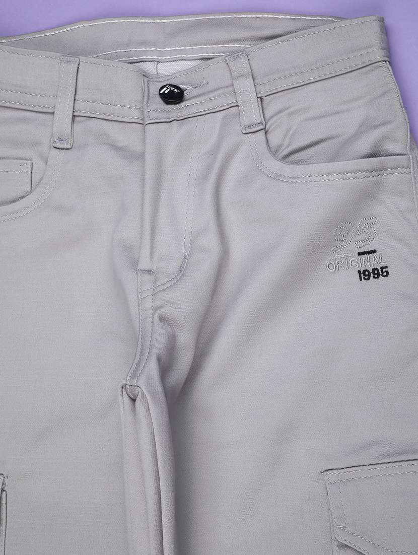 grey poly cotton plain jean - 22321009 -  Standard Image - 3