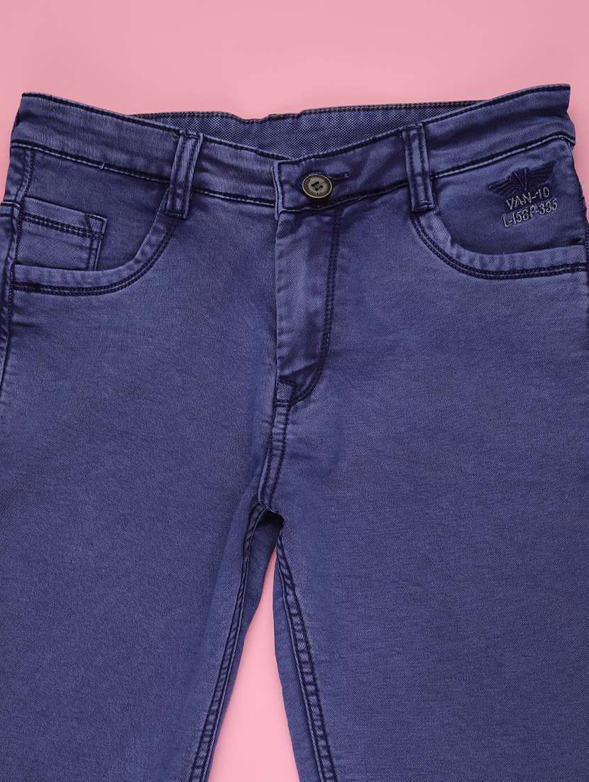 blue poly cotton plain jean - 22321032 -  Standard Image - 3