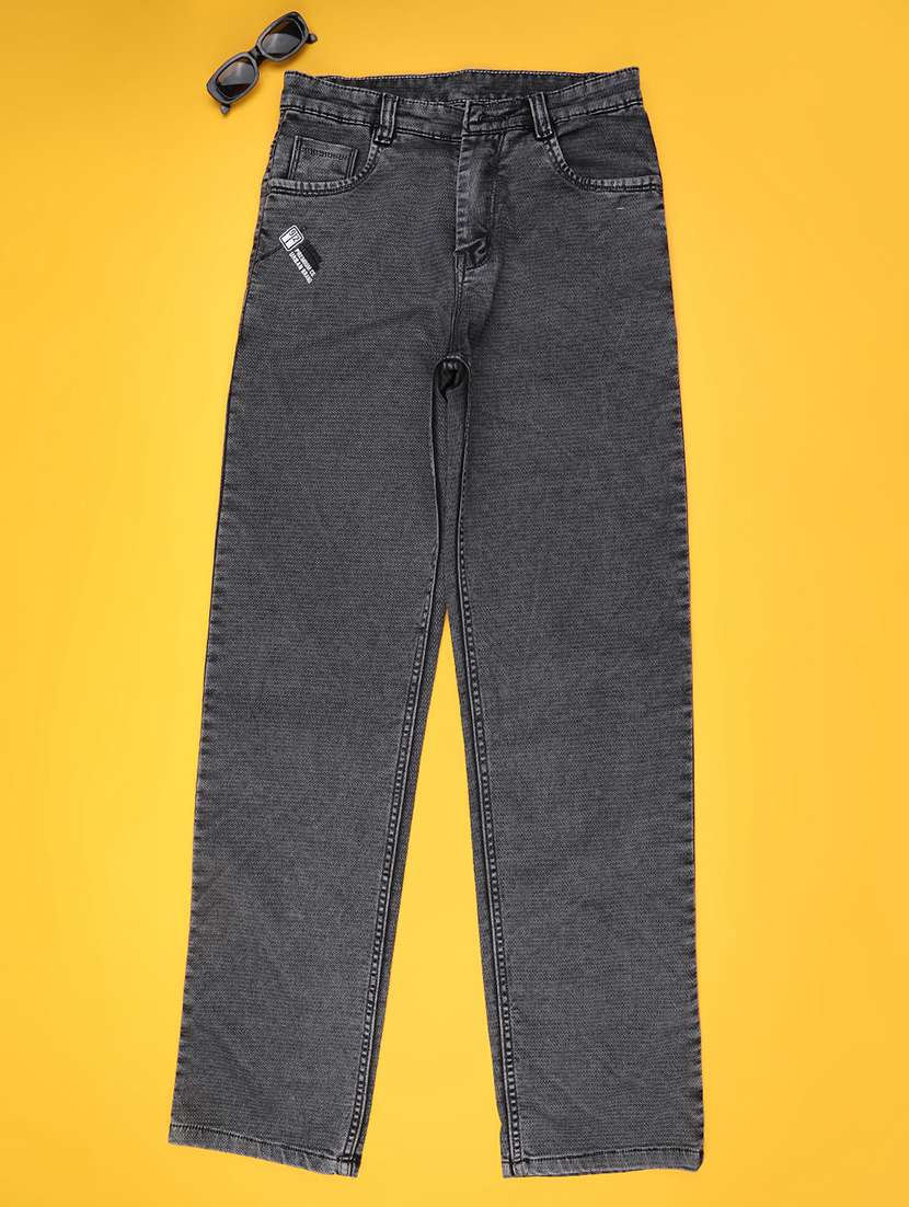 boys solid mid rise slim jeans