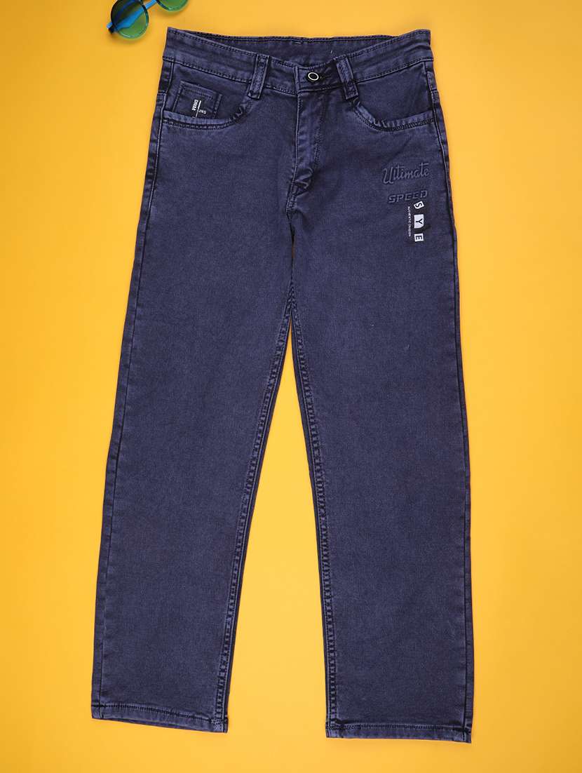 blue poly cotton plain cargo