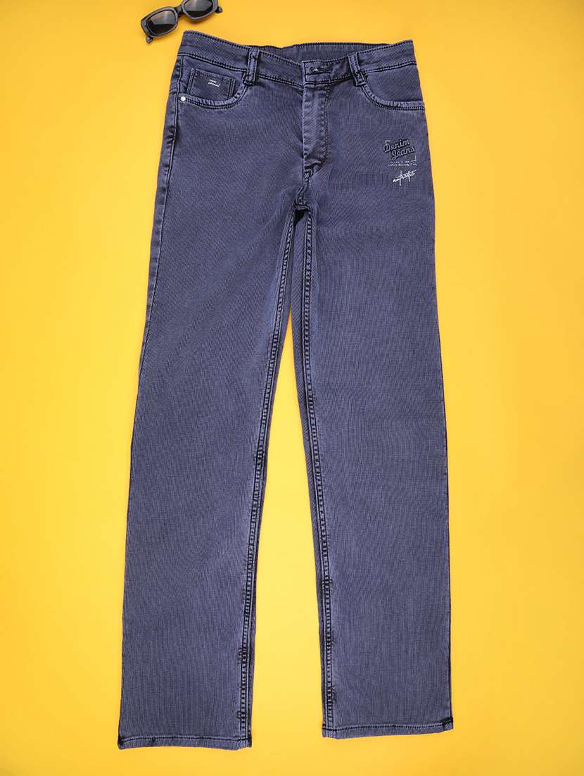boys solid mid rise straight jeans