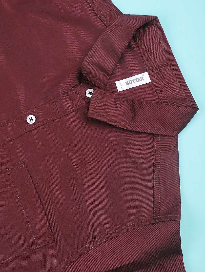 boys solid collared short sleeve shirt - 22321244 -  Standard Image - 3