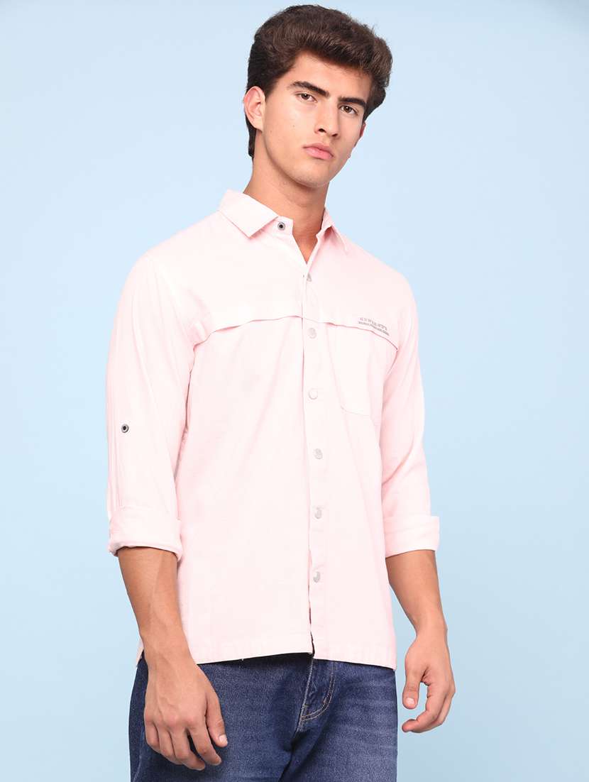 men solid long sleeve regular fit casual shirt - 22321306 -  Standard Image - 3