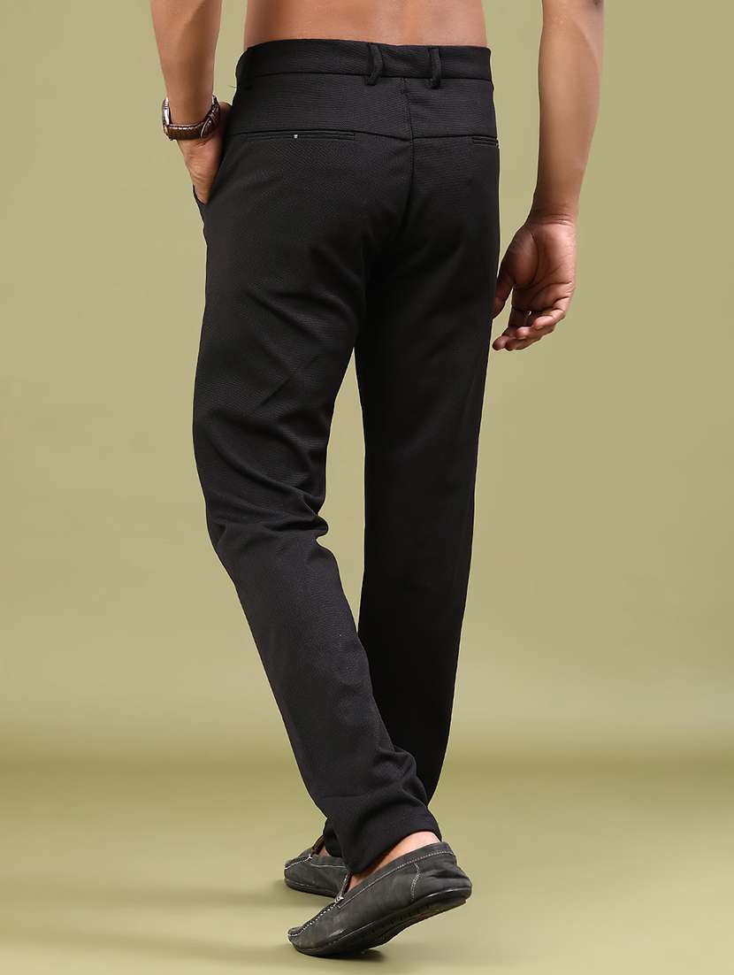 men solid mid rise chinos casual trouser - 22321341 -  Standard Image - 3