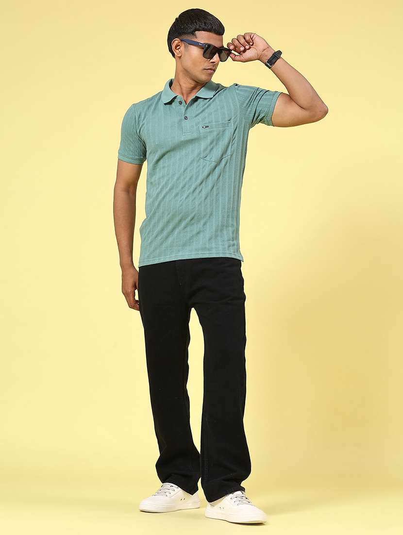 men plain mid rise full length straight jeans - 22321345 -  Standard Image - 5