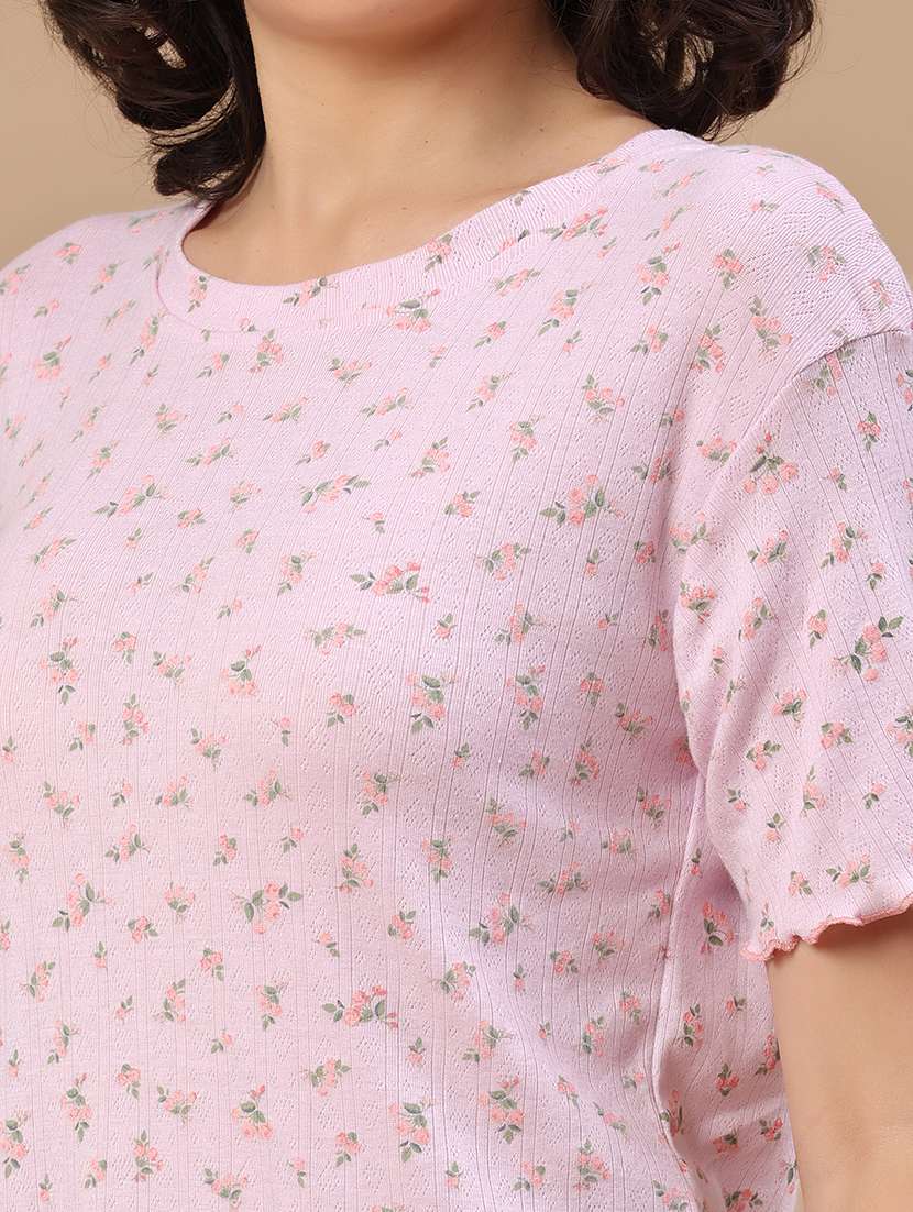 women printed round neck t-shirt - 22321521 -  Standard Image - 5