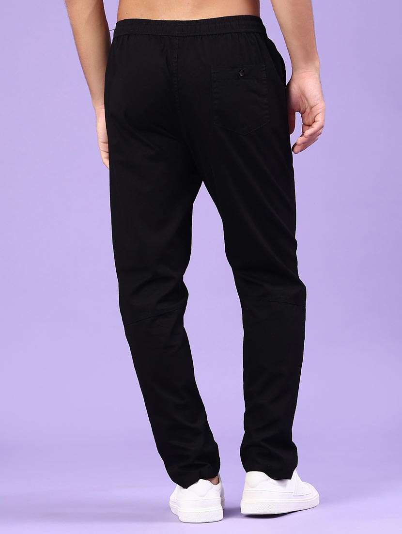 men solid mid rise full length track pant - 22321575 -  Standard Image - 3