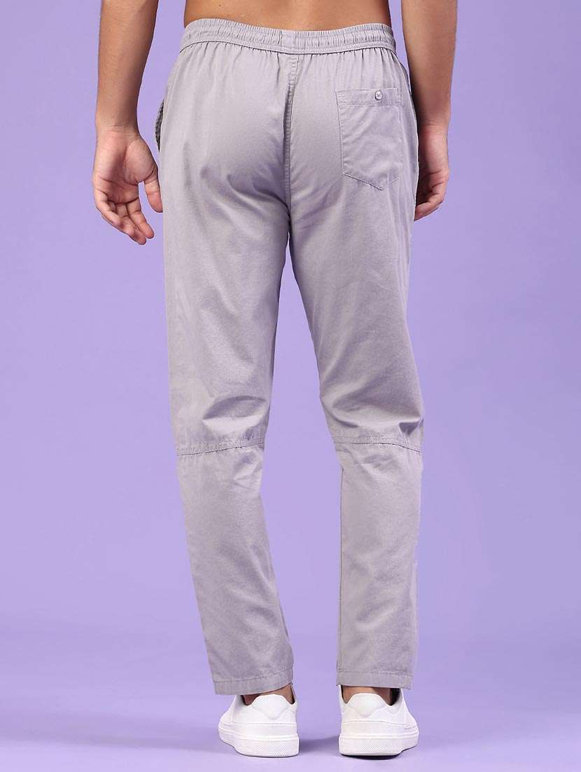 men solid mid rise full length track pant - 22321576 -  Standard Image - 3