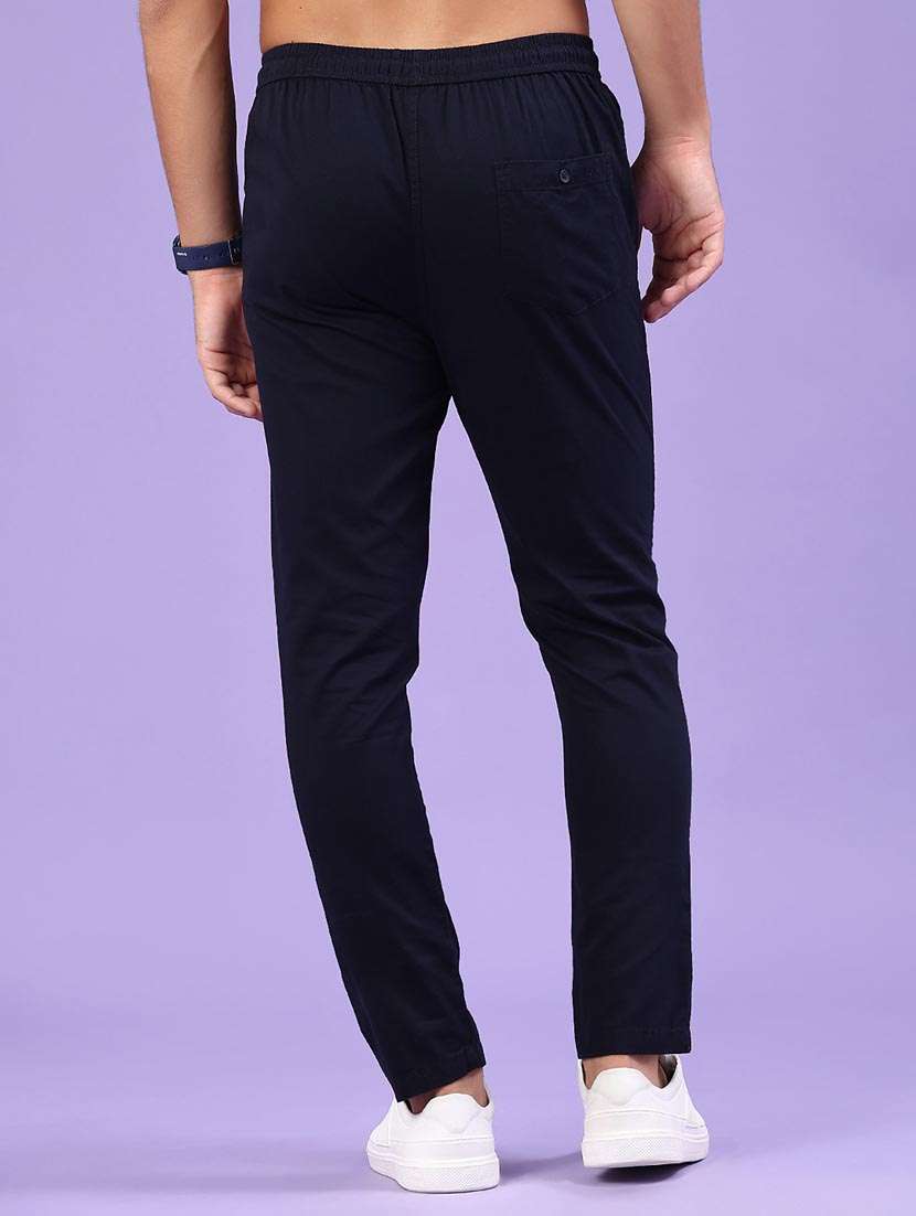 men solid mid rise full length track pant - 22321577 -  Standard Image - 3