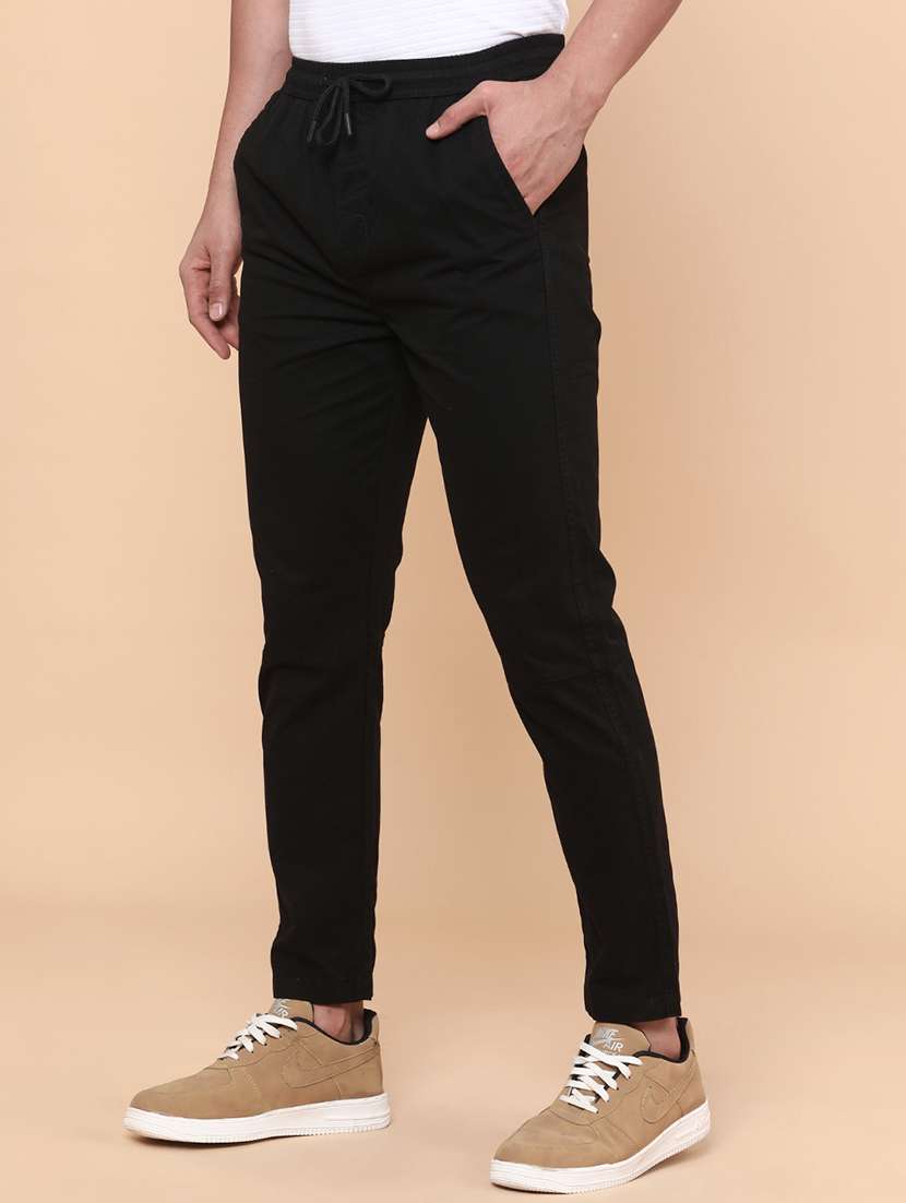 men solid mid rise chinos casual trouser - 22321583 -  Standard Image - 3