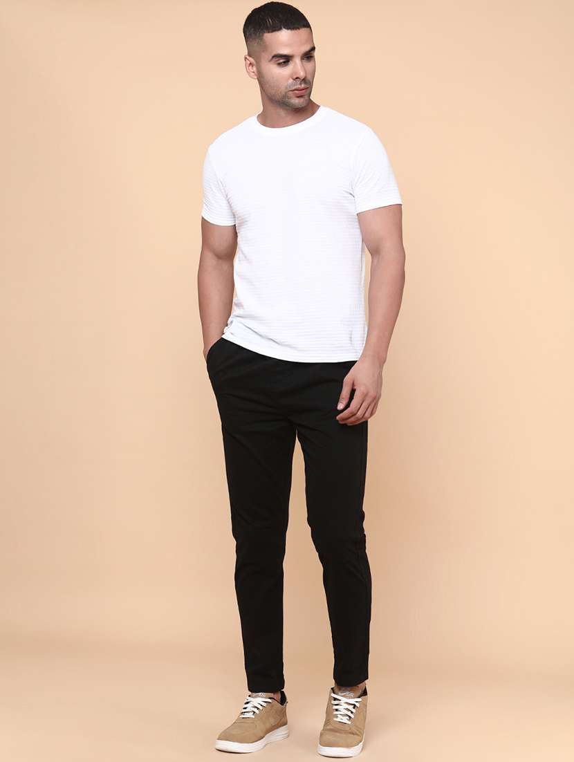 men solid mid rise chinos casual trouser - 22321583 -  Standard Image - 5