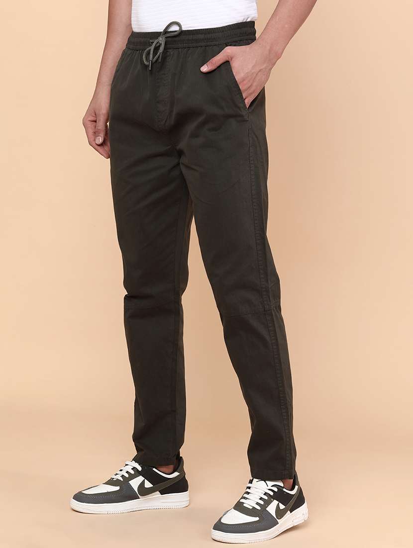 men solid mid rise chinos casual trouser - 22321584 -  Standard Image - 3