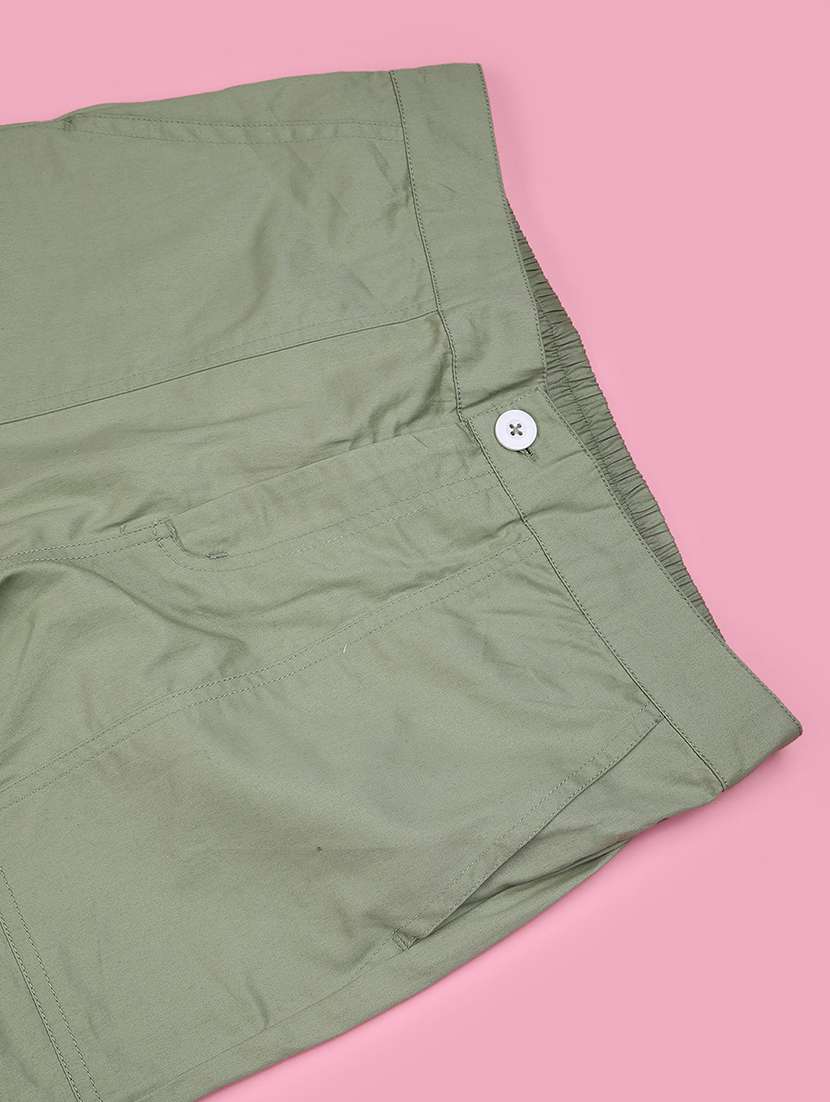 boys solid mid rise cargo - 22321589 -  Standard Image - 3