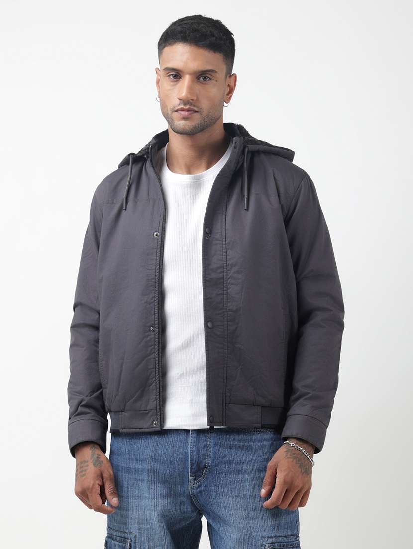 men solid long sleeve casual jacket - 22321707 -  Standard Image - 3