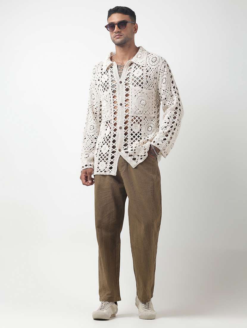 Men Self Design Long Sleeve Oversized Casual Shirt - 22321738 -  Standard Image - 5