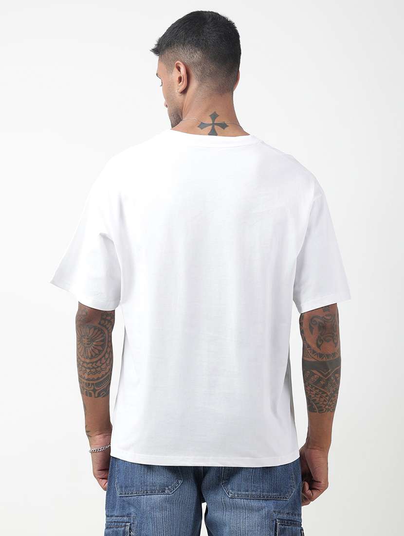 men front print short sleeve oversized t-shirt - 22321741 -  Standard Image - 3