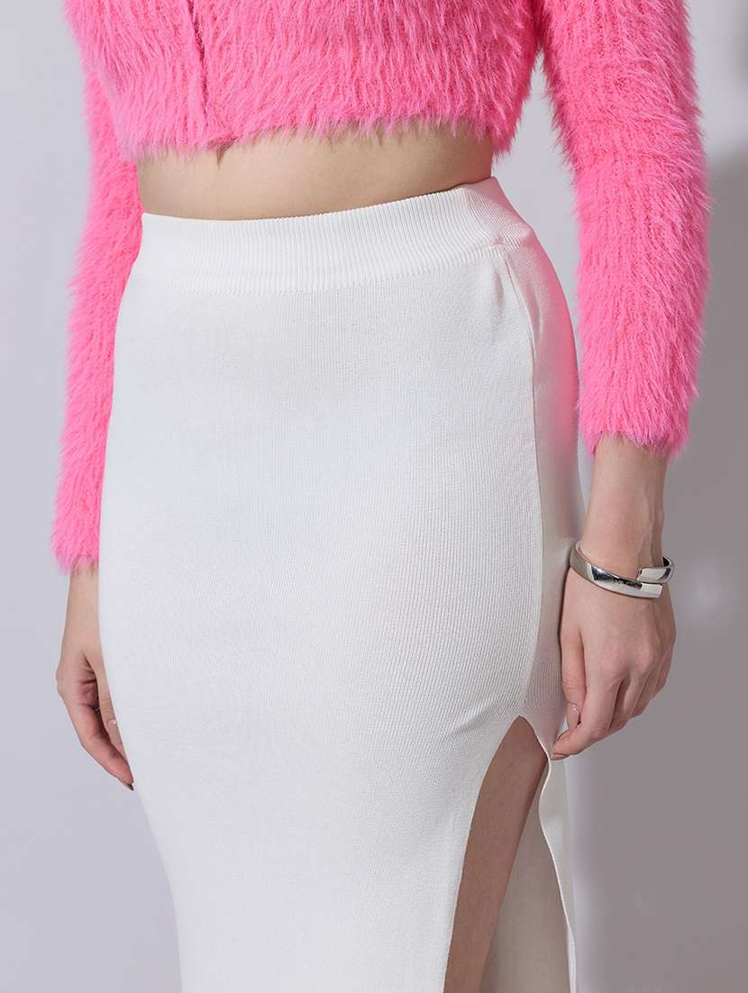women solid high rise pencil skirt - 22321814 -  Standard Image - 5