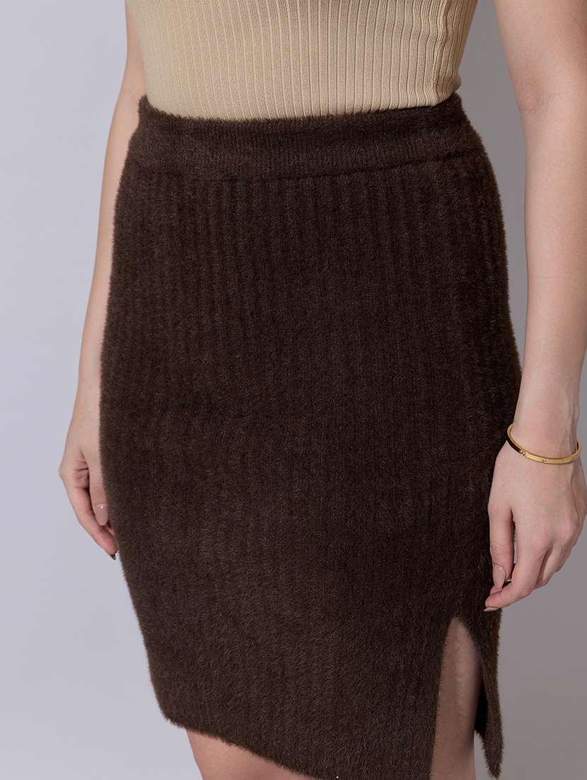 women solid high rise pencil skirt - 22321815 -  Standard Image - 5