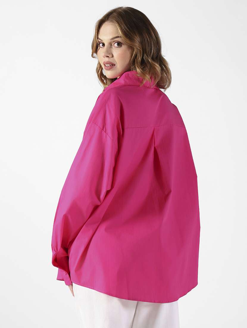women embroidered long sleeve oversized shirt - 22321849 -  Standard Image - 3