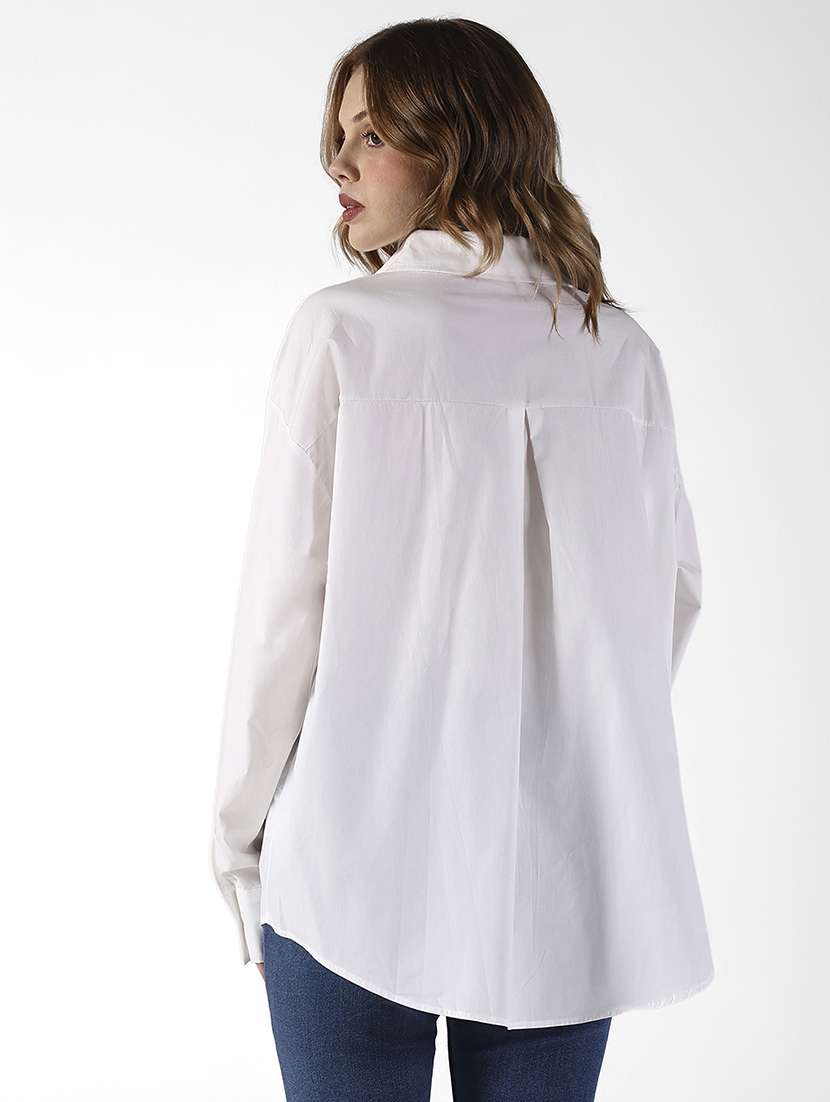 women embroidered long sleeve oversized shirt - 22321851 -  Standard Image - 3