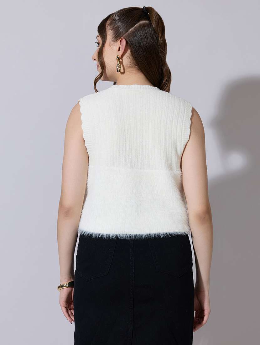 girls self designed sleeveless vest top - 22321894 -  Standard Image - 3