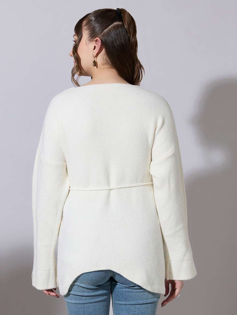 women solid long sleeve a-line top - 22321902 -  Standard Image - 3