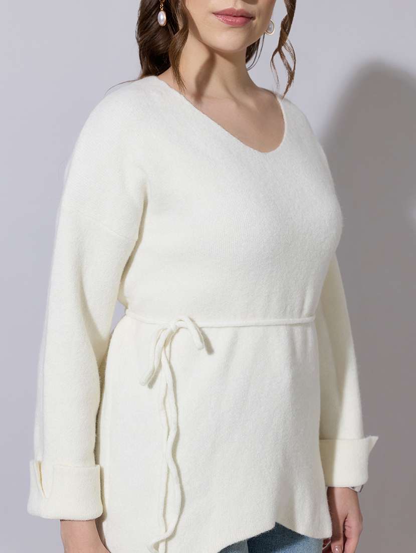 women solid long sleeve a-line top - 22321902 -  Standard Image - 5