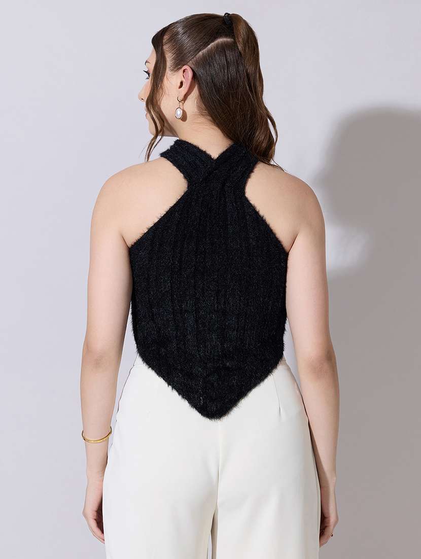 women self designed hlater neck asymmetric  top - 22321911 -  Standard Image - 3