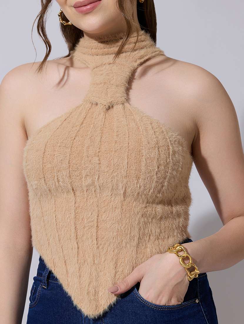 women self designed hlater neck asymmetric  top - 22321912 -  Standard Image - 5