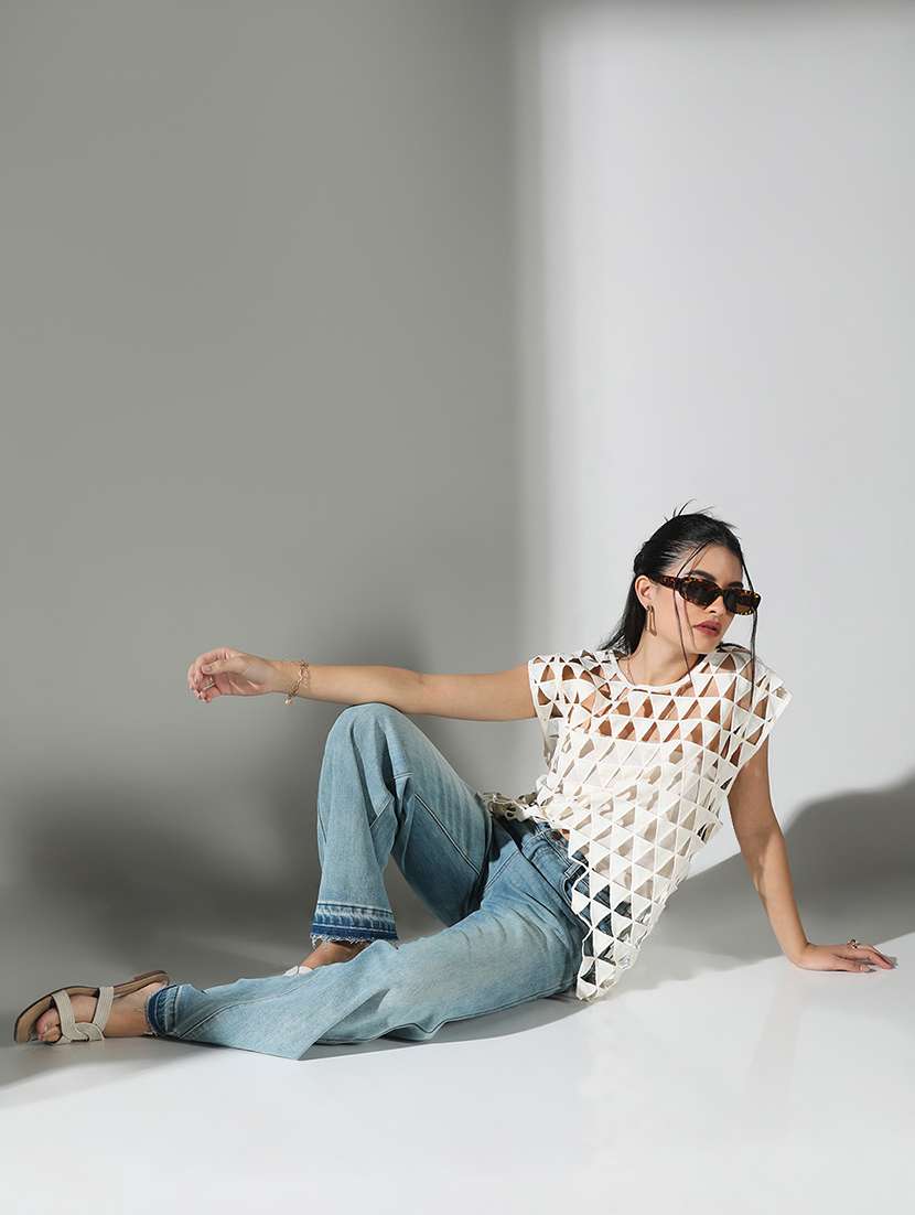 women self designed sleeveless asymmetric top - 22321931 -  Standard Image - 5