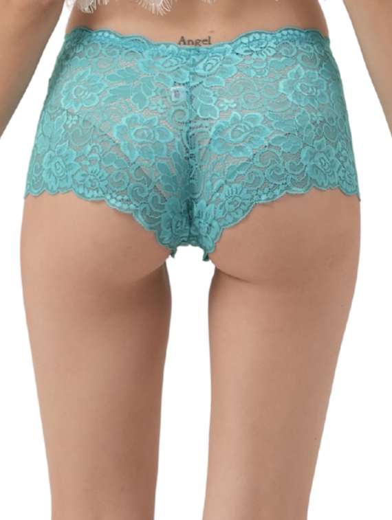 women pack of 3 solid mid rise lace boy shorts - 22321962 -  Standard Image - 5