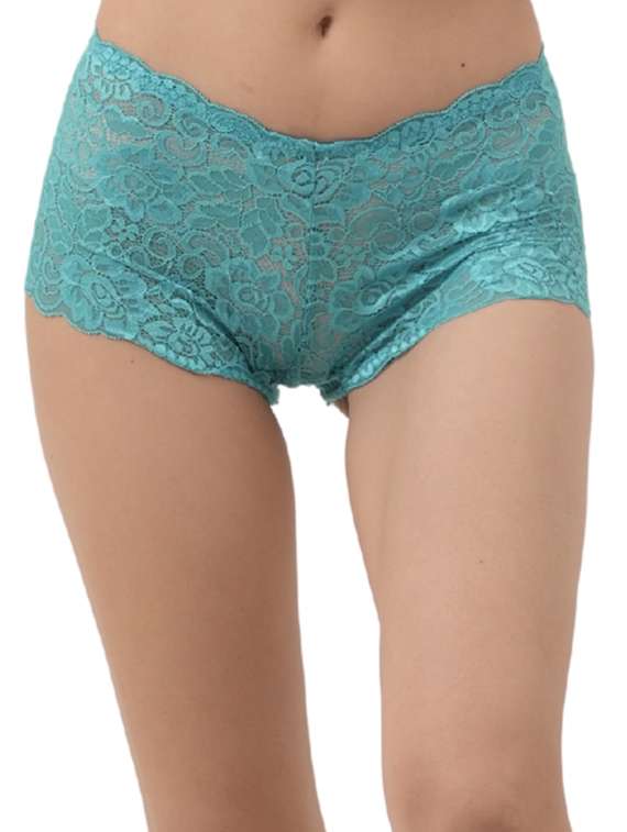 women pack of 6 solid lace boy shorts - 22321964 -  Standard Image - 3