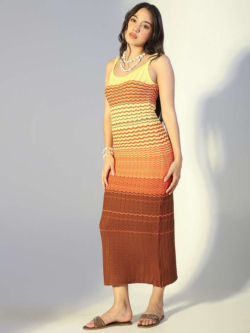 women printed shoulder strap bodycon dress - 22321991 -  Standard Image - 3