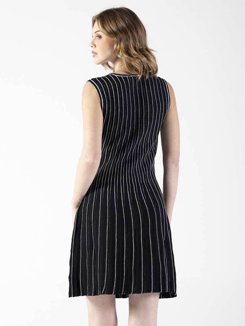 women striped sleeveless a-line dress - 22322037 -  Standard Image - 3