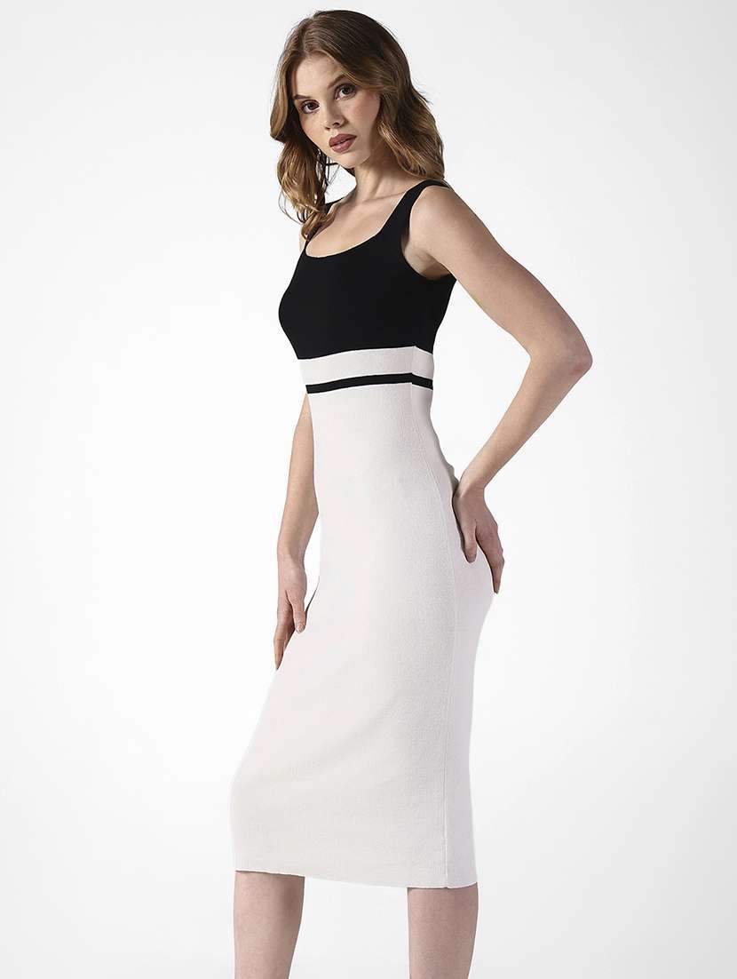 women color blocked sleeveless bodycon dress - 22322039 -  Standard Image - 3