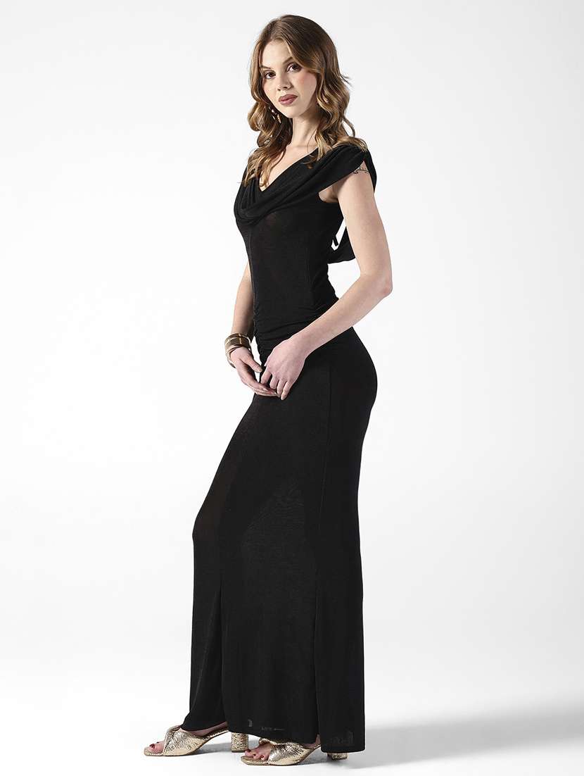 women soldi cowl neck cap sleeve bodycon dress - 22322054 -  Standard Image - 3