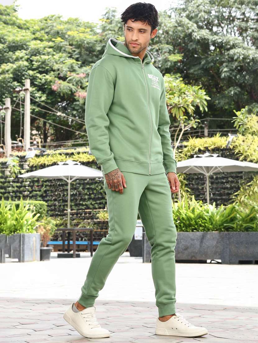 men typographic long sleeve full length track suit - 22322072 -  Standard Image - 3