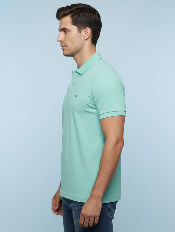 men solid short sleeve regular fit polo t-shirt - 22322091 -  Standard Image - 3