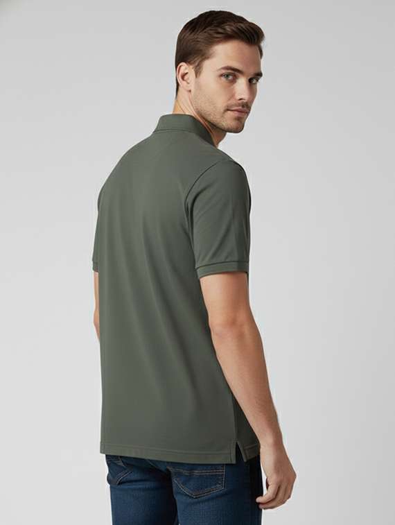 men solid short sleeve regular fit polo t-shirt - 22322092 -  Standard Image - 3
