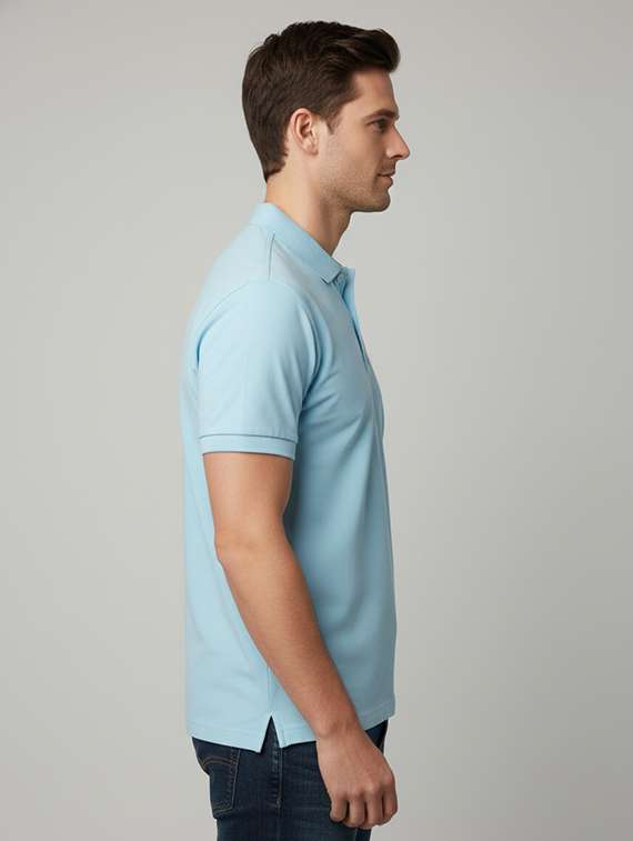 men solid short sleeve regular fit polo t-shirt - 22322094 -  Standard Image - 3
