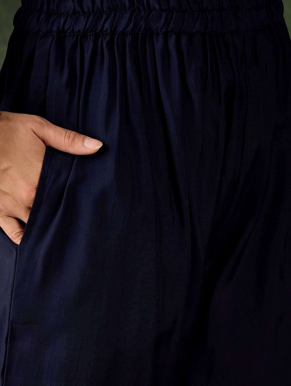 women solid with work three quarter sleeve kurta pant with dupatta set - 22322115 -  Standard Image - 5