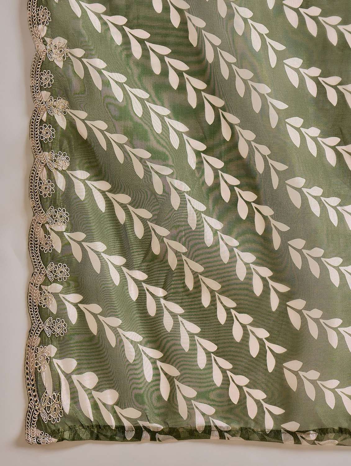 women solid with work three quarter sleeve kurta pant with dupatta set - 22322176 -  Standard Image - 3