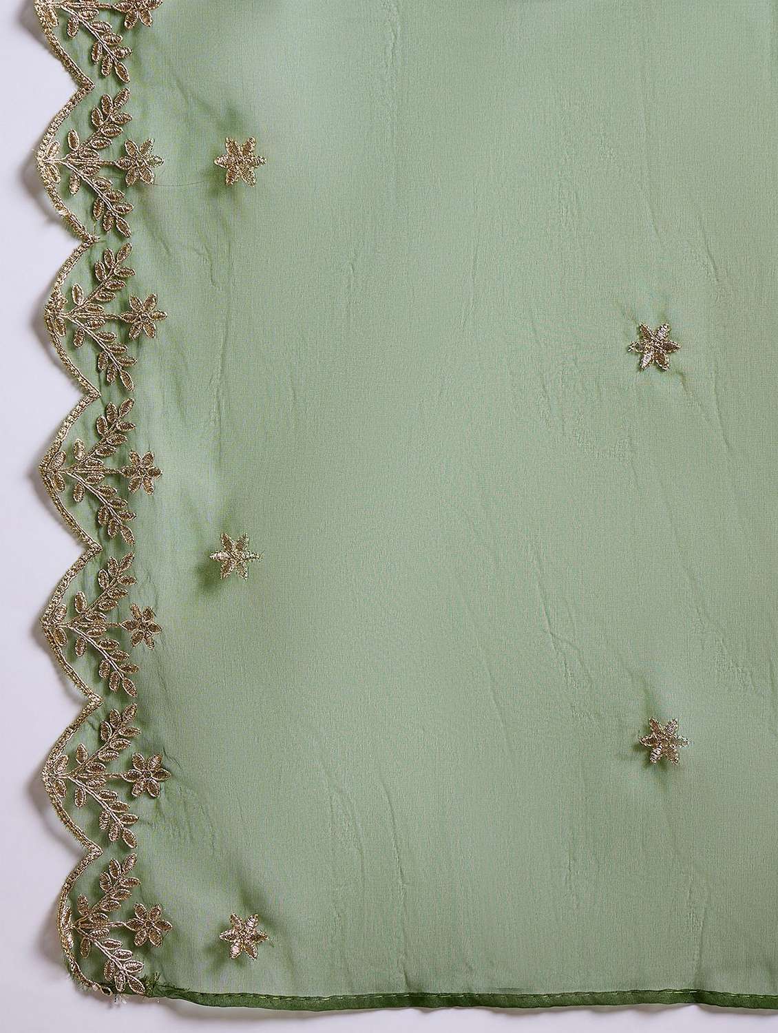 women solid with work three quarter sleeve kurta pant with dupatta set - 22322182 -  Standard Image - 5