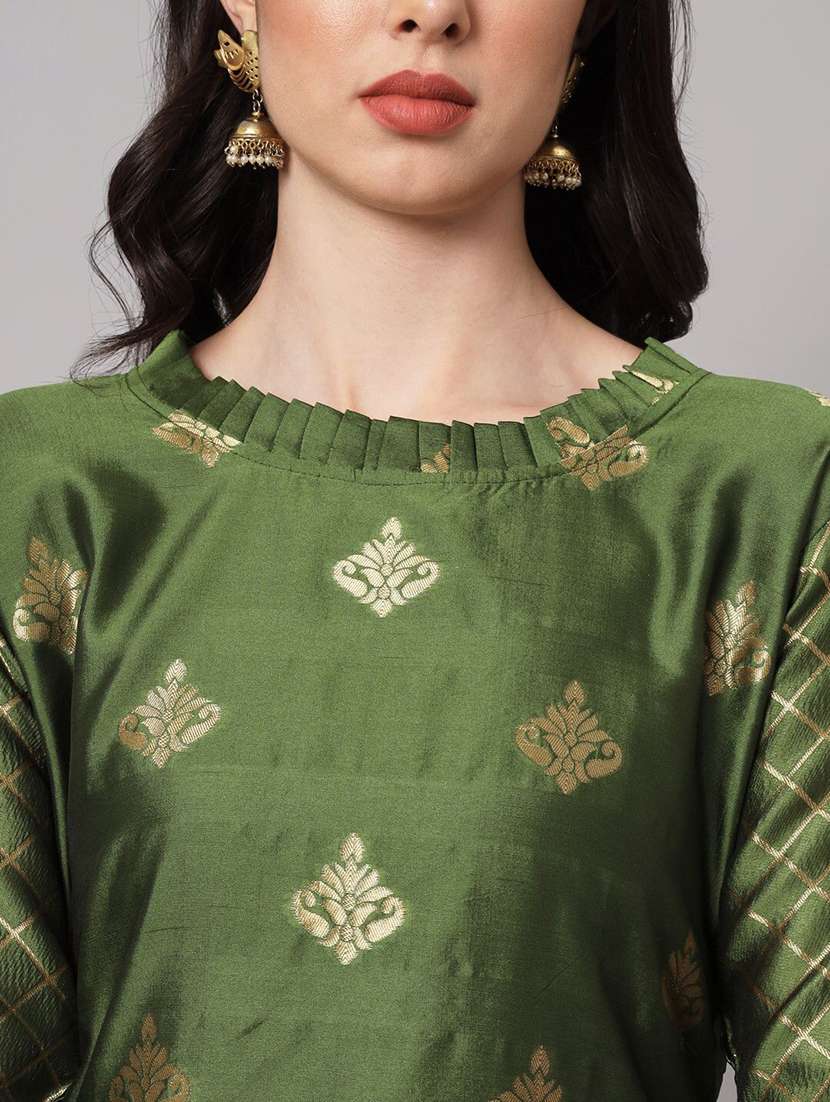 women self design three quarter sleeve kurta pant with dupatta set - 22322293 -  Standard Image - 5